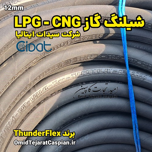 شیلنگ گاز LPG - CNG با برند Thunderflex سایز 12 میلیمتر 3 شیلنگ گاز LPG - CNG با برند Thunderflex یک لایه نخ